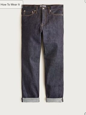 Wallace & Barnes straight-fit jean in Japanese raw selvedge denim